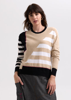 Z&P Hand Work Intarsia Jumper - Crema