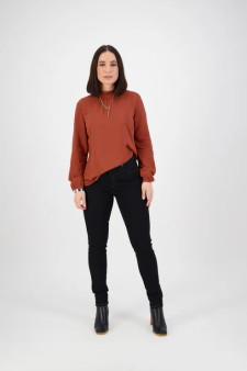 Vassalli Skinny Leg Full Length Basket Weave Jean - Black Denim