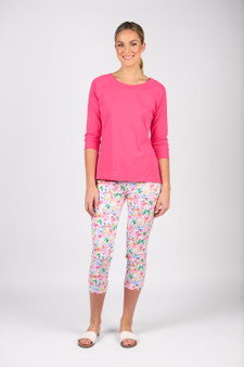 Vassalli Boat neck 3/4 Sleeve Top