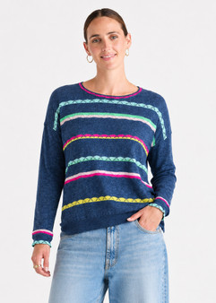 Z & P Lace Top - Denim