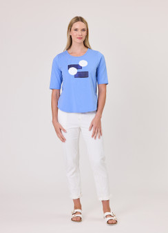 Duo Essential Tee - Blue Abstract