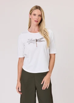 Duo Essential Tee - White Dragonfly