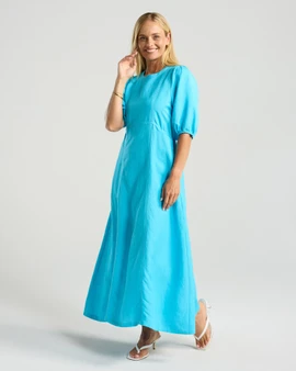 Blackstone Lorella Contrast Dress - Hawaiian Blue
