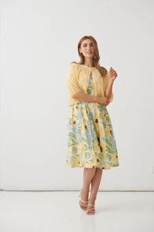 Holmes & Fallon Crochet Jacket - Yellow