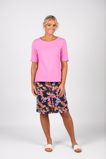 Vassalli Boat Neck Top - Orchid Vassalli Boat Neck Top - Orchid
