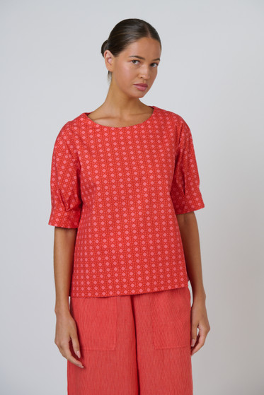 Naturals Poplin Top - Cannage