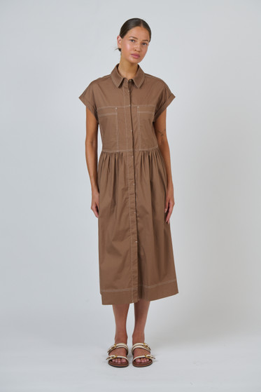 Naturals Poplin Dress - Cookie