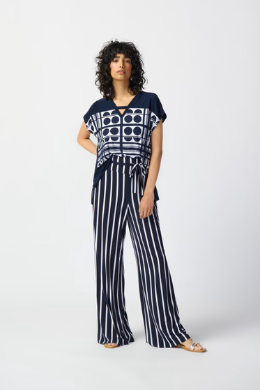 Joseph Ribkoff High-waisted Striped Trousers 
