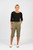 Vassalli Below Knee Skinny Leg Elastic Waist Pant - Army Vassalli Below Knee Skinny Leg Elastic Waist Pant - Army