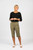 Vassalli Below Knee Skinny Leg Elastic Waist Pant - Army Vassalli Below Knee Skinny Leg Elastic Waist Pant - Army