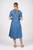 Vassalli Cap Sleeve Shaped Waist Button Up Dress with Pockets Vassalli Cap Sleeve Shaped Waist Button Up Dress with Pockets