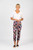 Vassalli Printed Slim Leg 7/8 Length Lightweight Pull On Pant - Willa