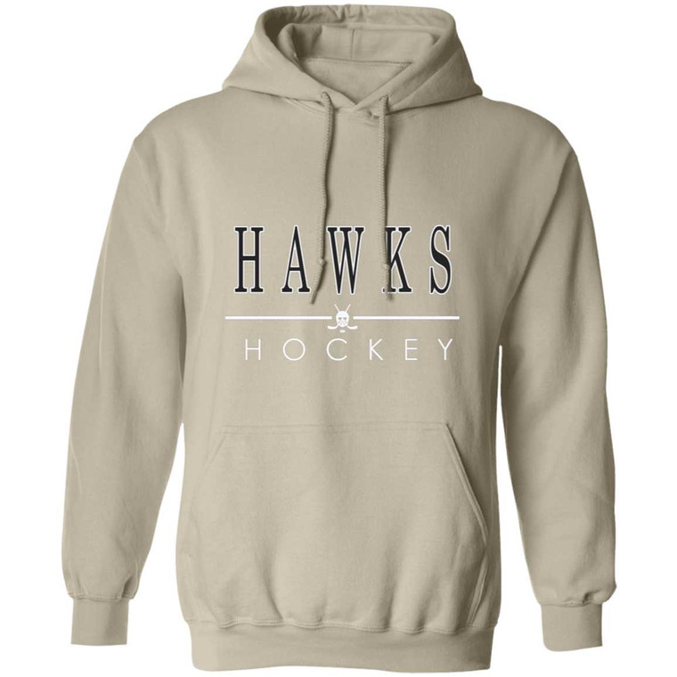 HAWKS Century Sports HOCKEY Hoodie - Black Logo in 14 Tee Colors Century Sports Series 38