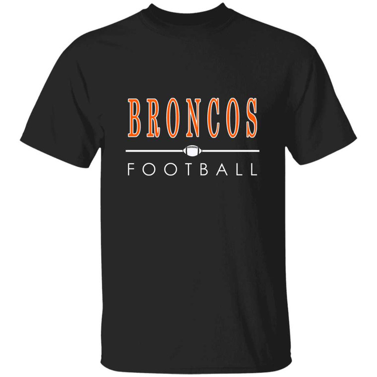 BRONCOS Football Century Sports T-Shirt - Orange Logo in 14 Team Colors FOOTBALL 22