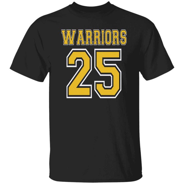 WARRIORS #25 (Style #F) Team Shirt - Varsity Gold/Wht in 14 Team Colors T-Shirts 24