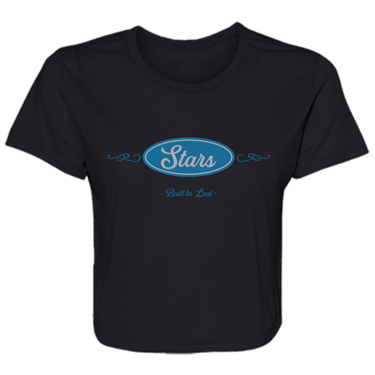 STARS Built To Last Ladies' Original Gas Station Cropped Tee (Calif. blue)