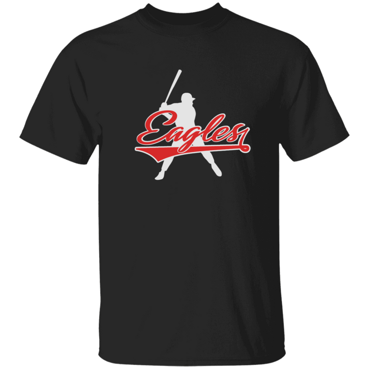 EAGLES BATTER-UP Jumbo Baseball Graphic Tee - Red logo in 12 Tee Colors