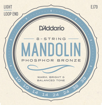 D'Addario Mandolin Phosphor Bronze Light 10-38 Loop End