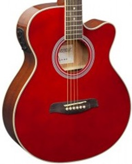 Brunswick BTK50 Grand Auditorium Electro Red Cutaway