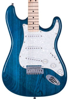SX Stratocaster Swamp Ash Blue