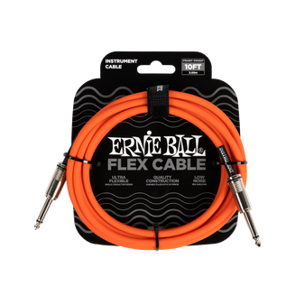 Ernie Ball Flex Instrument Cable 10Ft - Orange