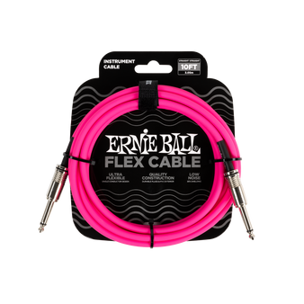 Ernie Ball Flex Instrument Cable 10Ft - Pink