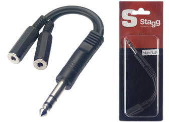 Stagg Y Cable Female Mini Jack to Stereo Jack Adaptor