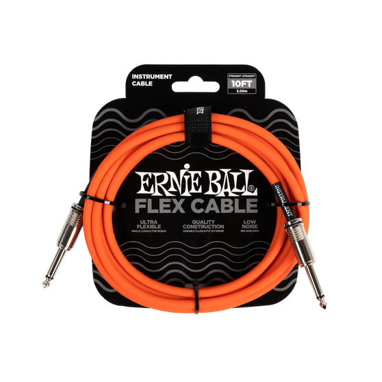 Ernie Ball Flex Instrument Cable 10Ft - Orange