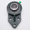 UCFB205-15 3 Bolt Bracket Flange w/Set Screw Locking Ball Bearing Shaft Size 15/16 Front View