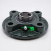 UCFC206-20 Round Flange Housing 4 Bolt w/ Set Screw Ball Bearing Shaft Size 1-1/4 Inches Side View