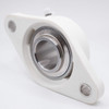 SUCVFL201-8 Plastic Oval 2 Bolt Flange 1/2" Bore Back Right Angled View