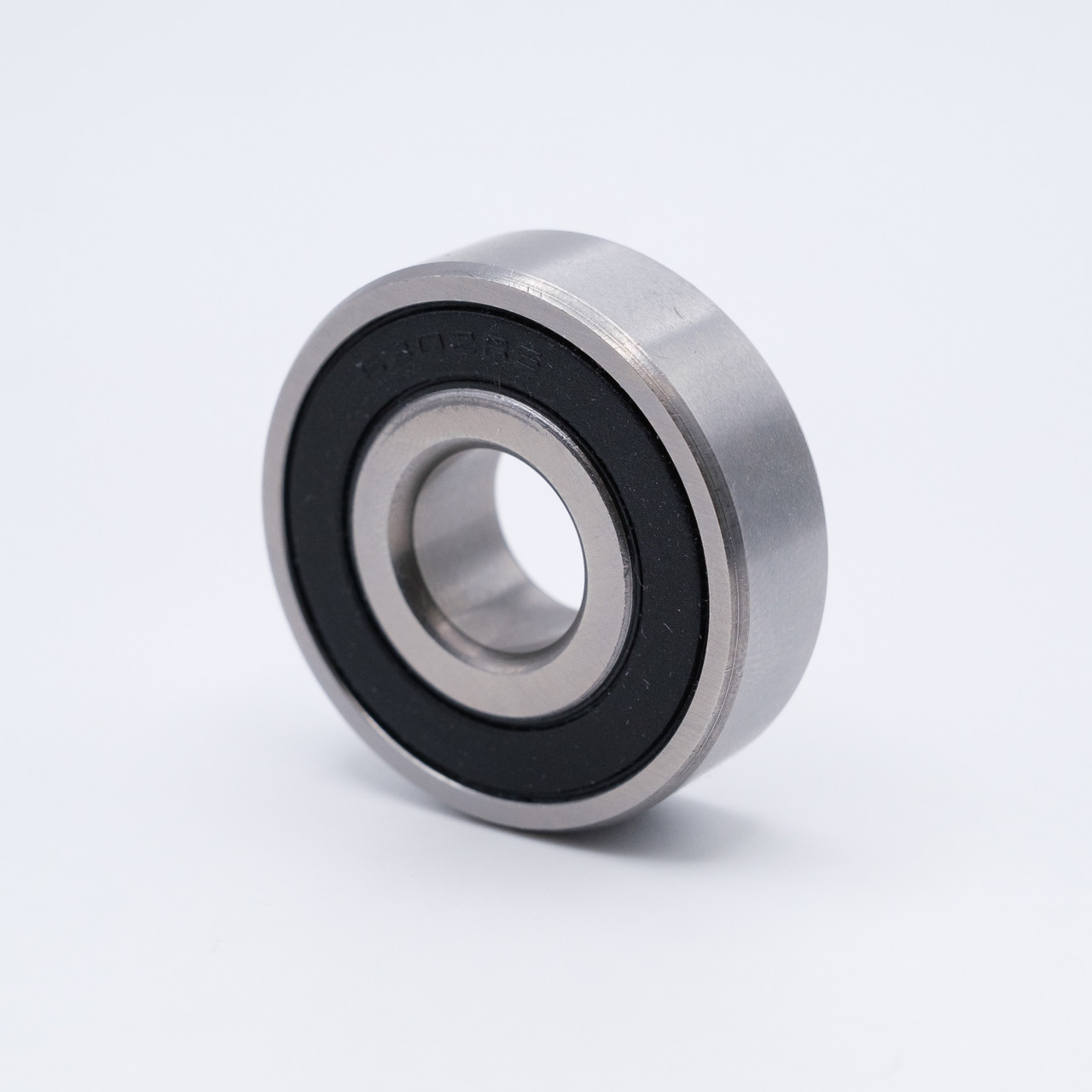 6306-2RS Ball Bearing 30x72x19mm Left Angled View