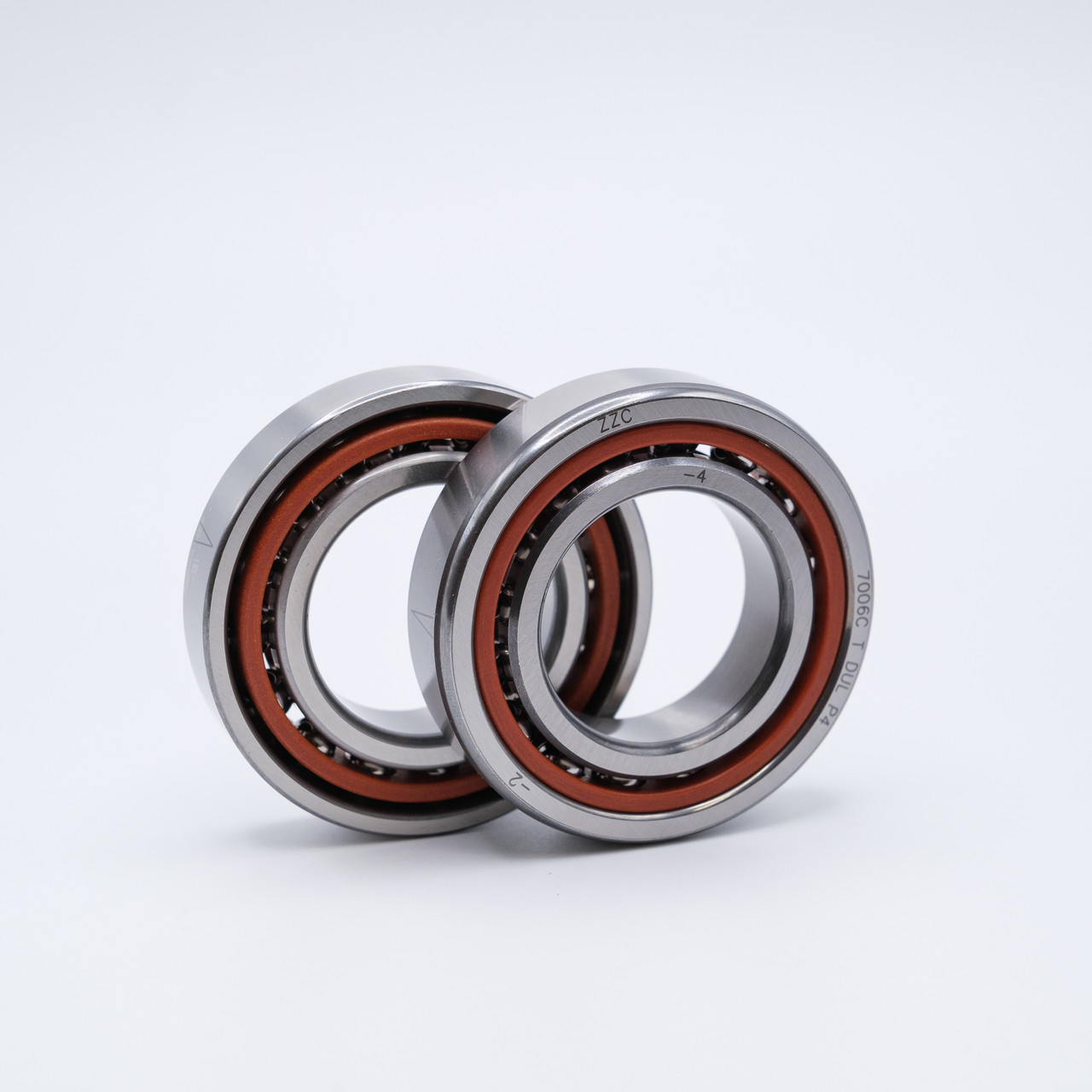 7006CTDULP4 Duplex Precision 15* Angular Ball Bearing 30x55x13 Front Overlapping View