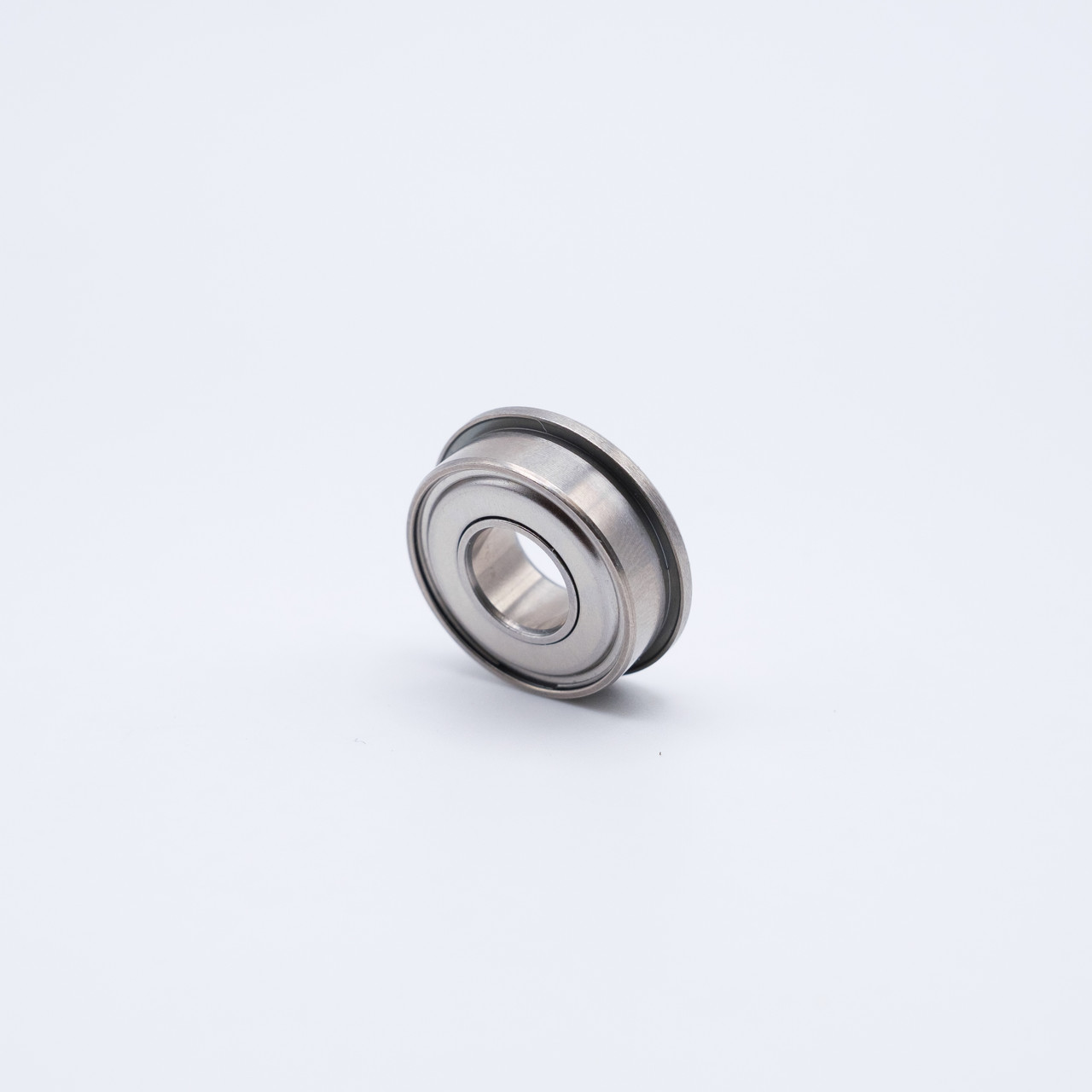 FR2-ZZ Flanged Miniature Ball Bearing 1/8x3/8x5/32 Angled View