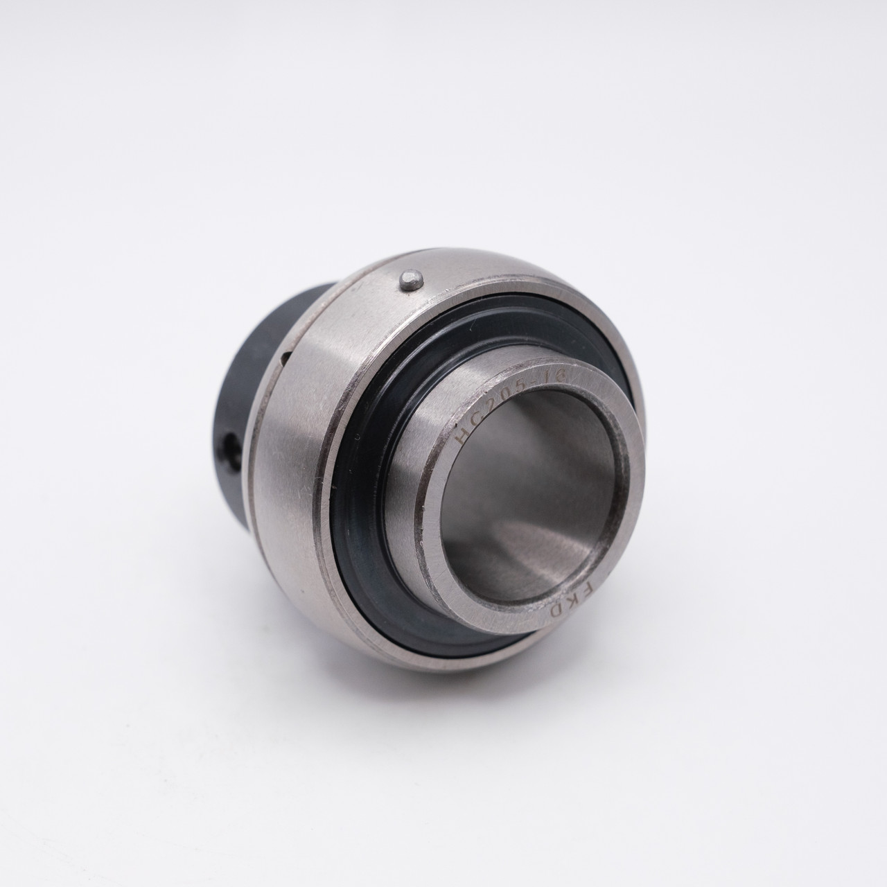 HC215-47 Eccentric Bore Insert Ball Bearing with Collar and Set Screw 2-15/16 Inch Shaft Back View