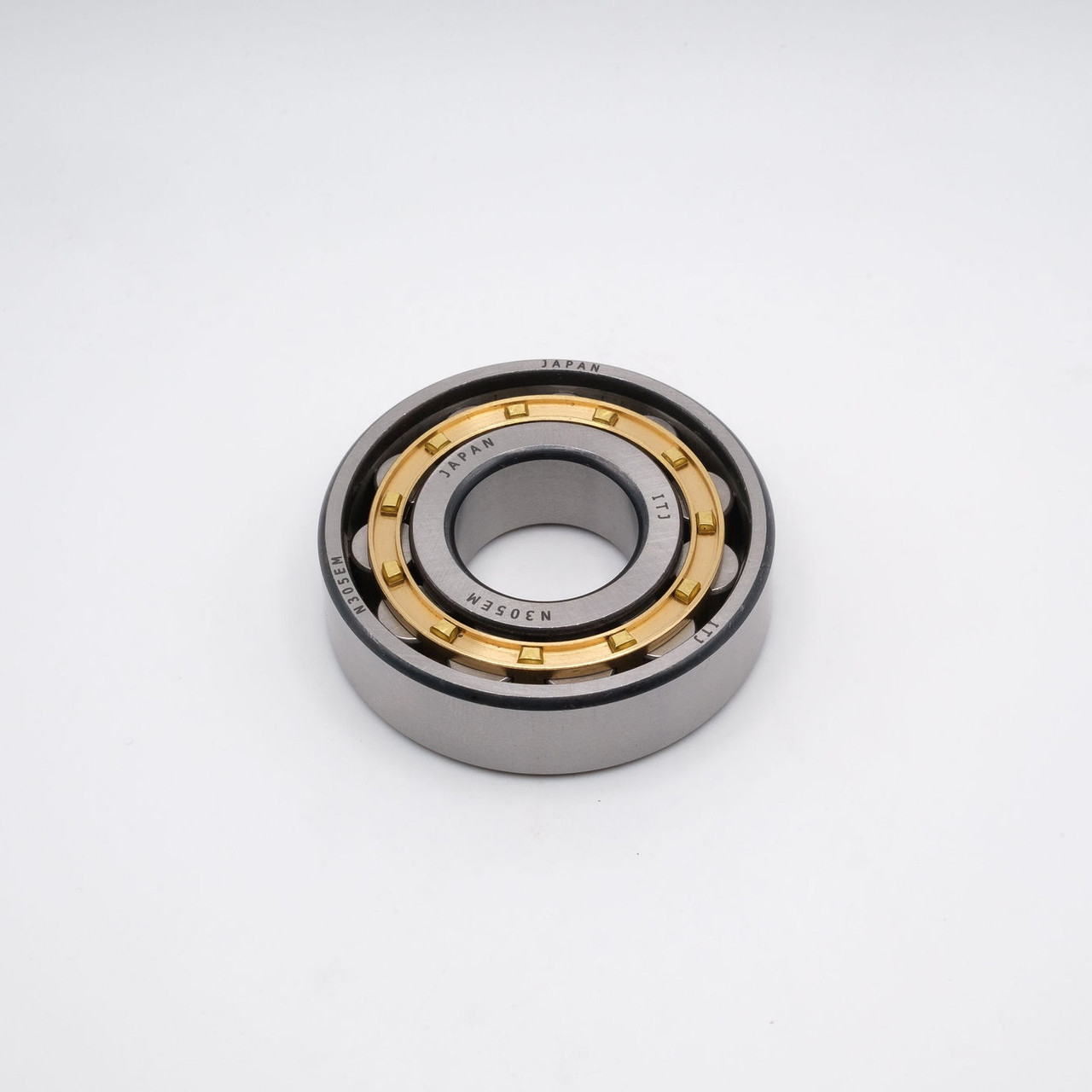 N309EM Cylindrical Roller Bearing Brass Cage 45x100x25 Top View