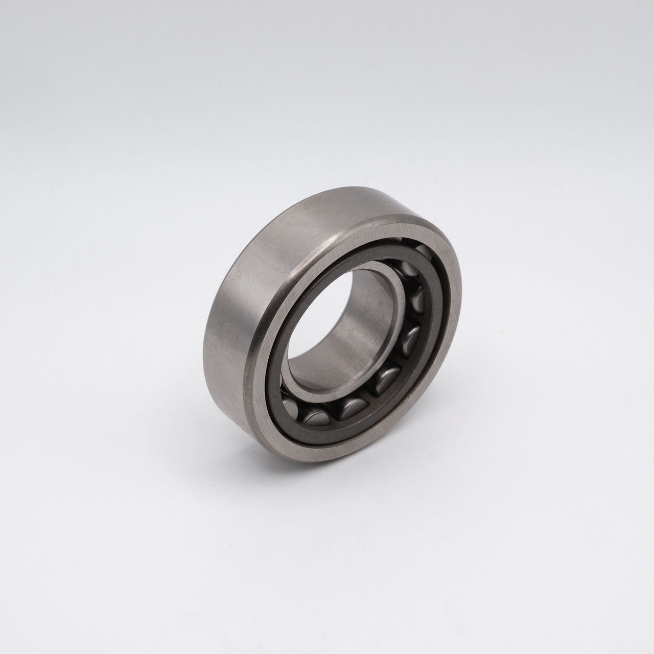 NJ307EM Cylindrical Roller Bearing Brass Cage 35x80x21 Angled View