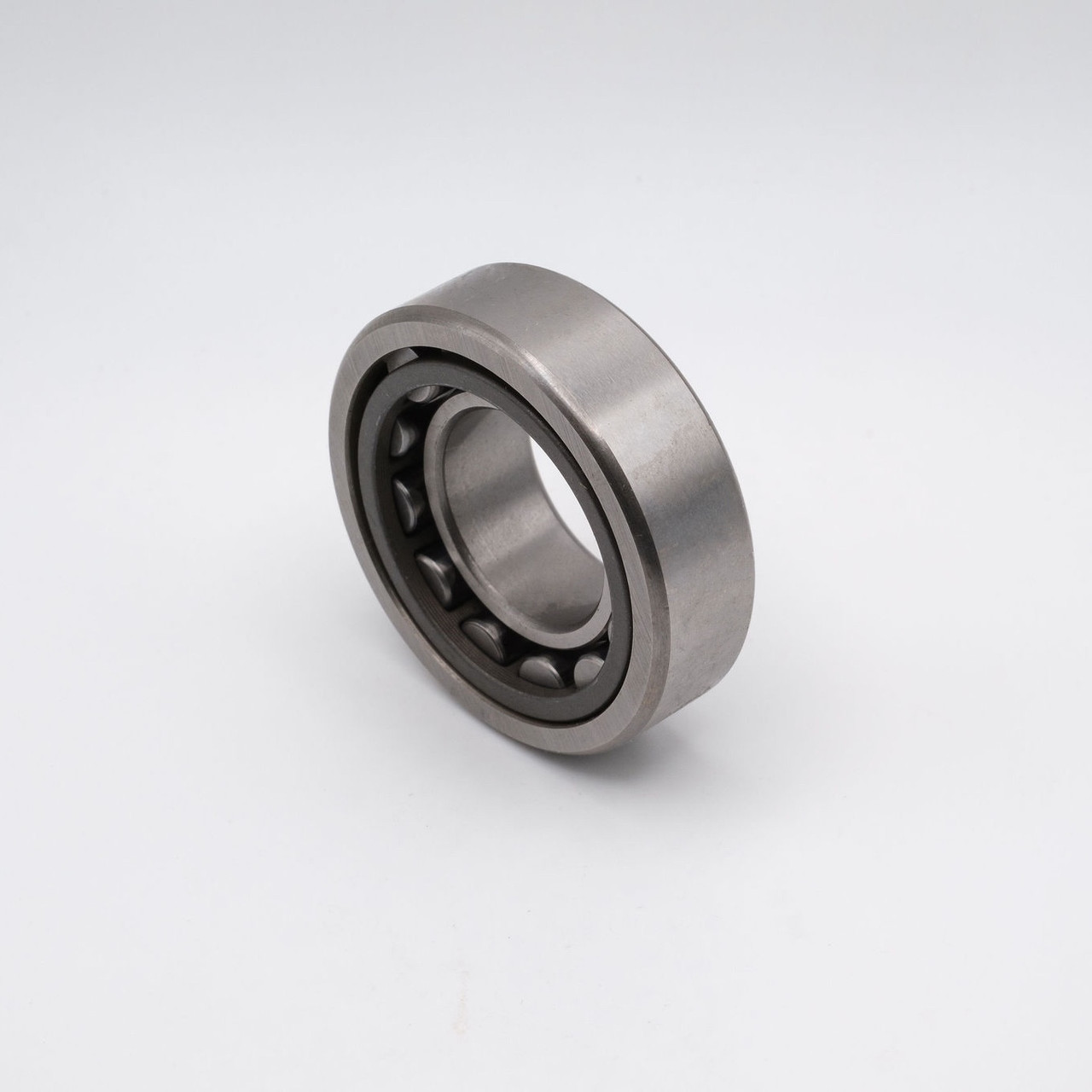 NJ307EM Cylindrical Roller Bearing Brass Cage 35x80x21 Angled View