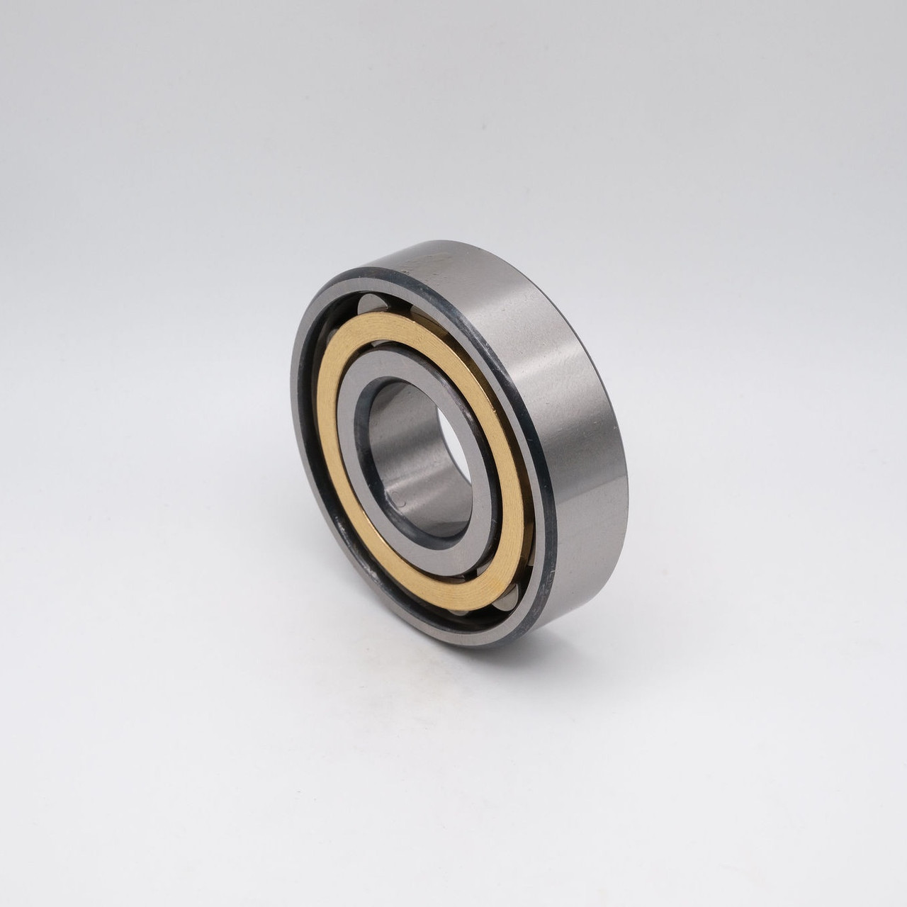 NU209EM Cylindrical Roller Bearing Brass Cage 45x85x19 Angled View