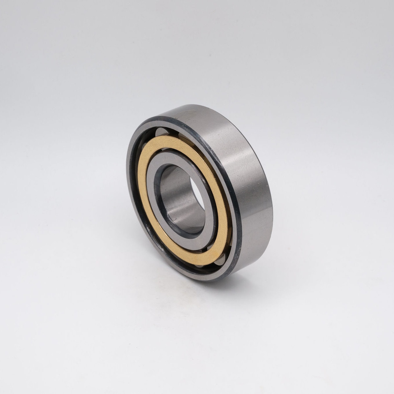 NU2207EM Cylindrical Roller Bearing Brass Cage 35x72x23 Angled View