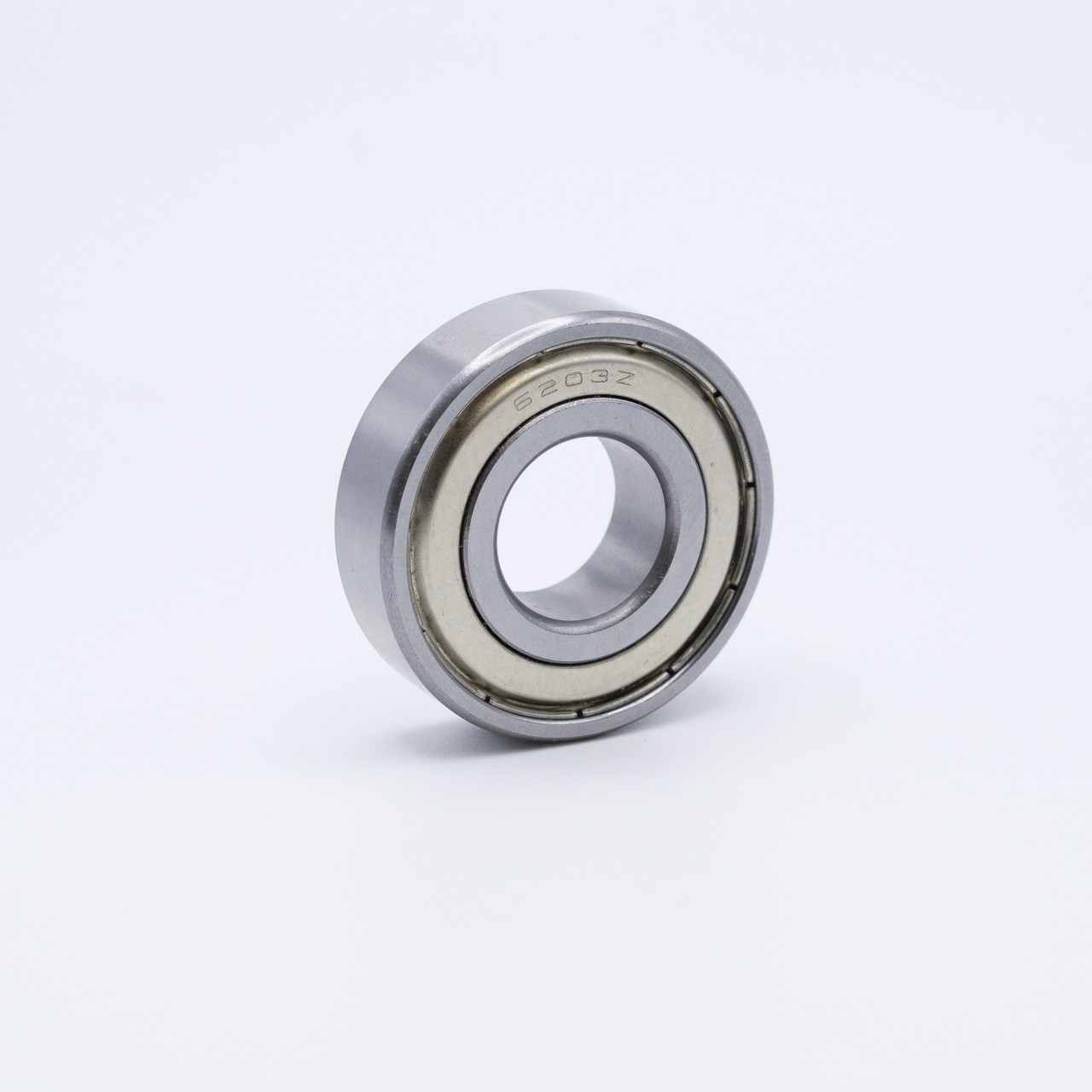 S6203-ZZ Stainless Ball Bearing 17x40x12 Angled View
