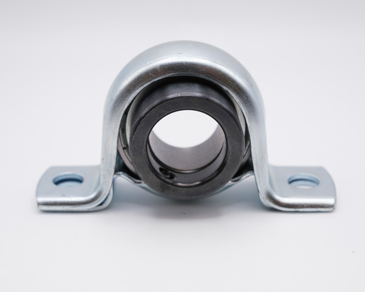 SAPP205-15 Press Steel Locking Collar Pillow Block Bearing 15/16" Bore Front View