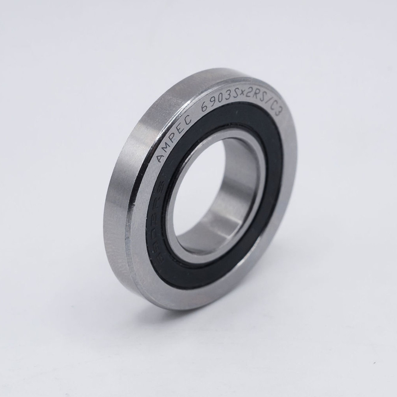 SX0389LUACS25 Ball Bearing 17x35x7mm Front Left Angled View