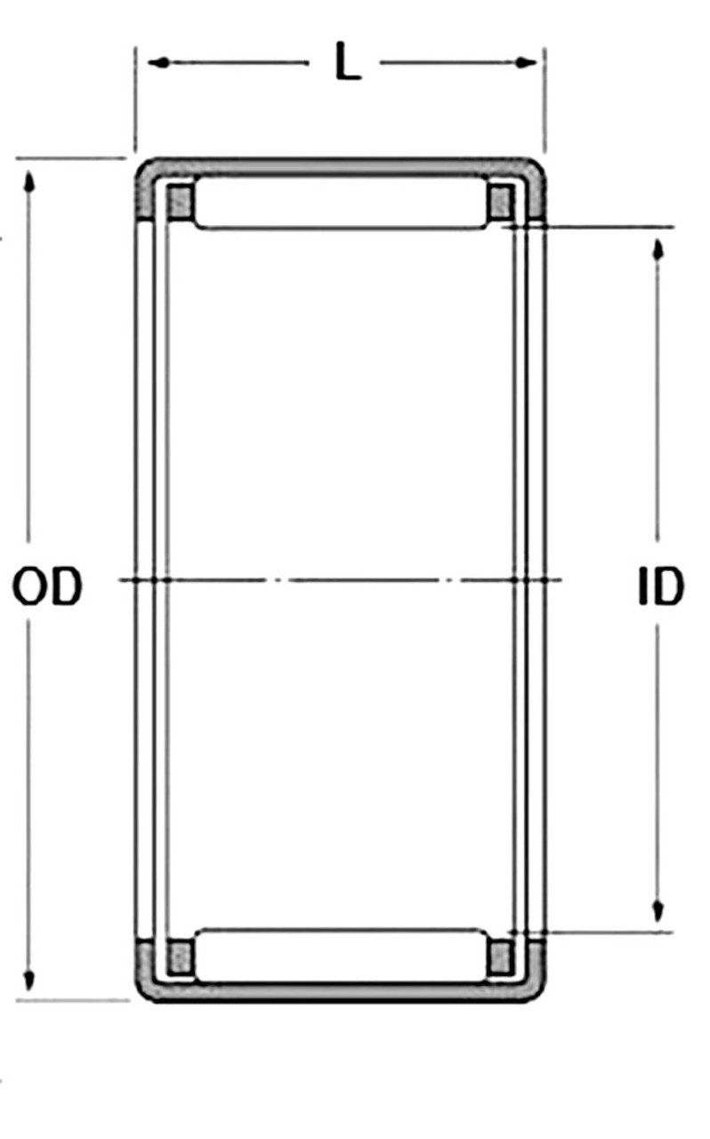 TA1020Z needle roller bearing drawing