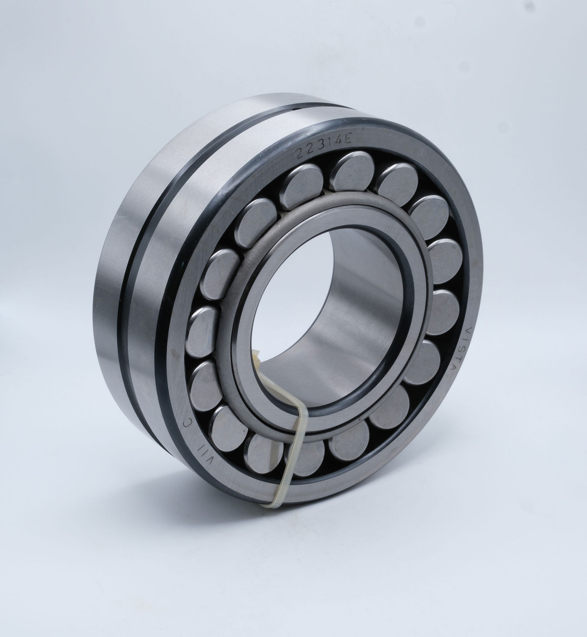 22222CCW33 Spherical Roller Bearing Steel Cage 110x200x53 Angled View