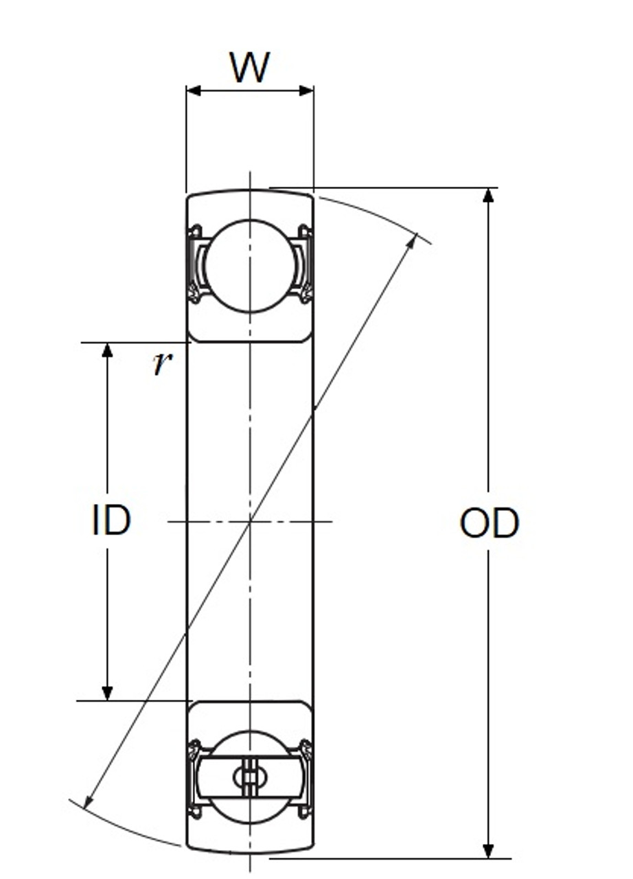 205PPB bearing drawing
