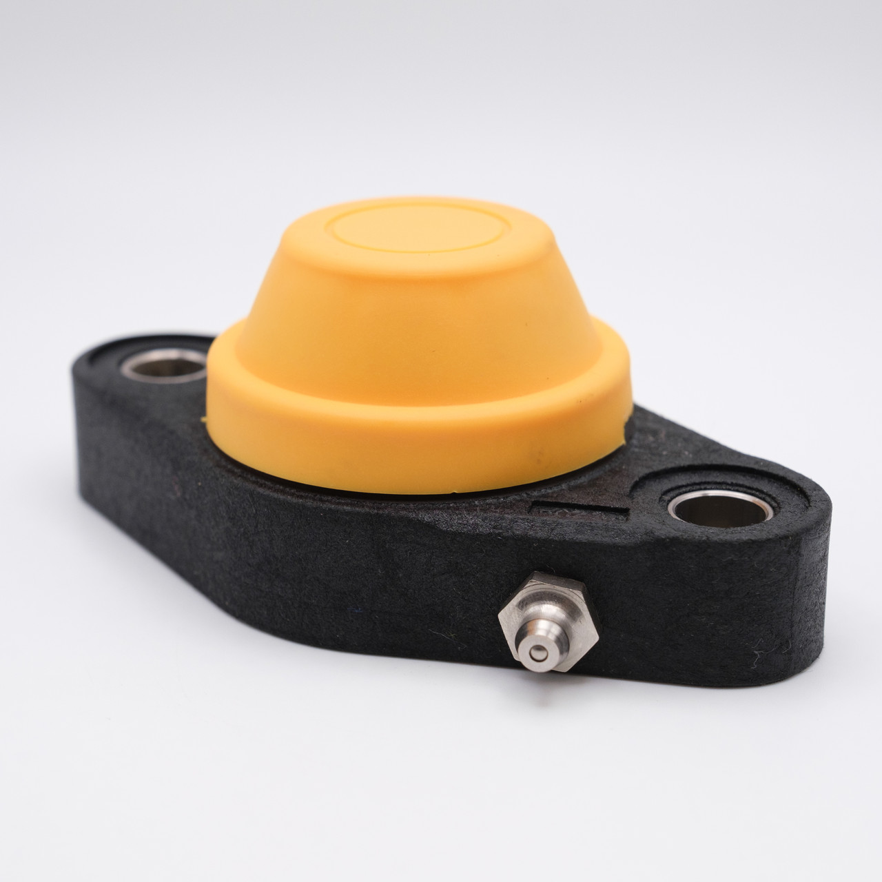 WP-SSBFL208+CC Waterproof Thermoplastic 2-Bolt Oval Flange Block 40mm Bore Flat Right Angled View