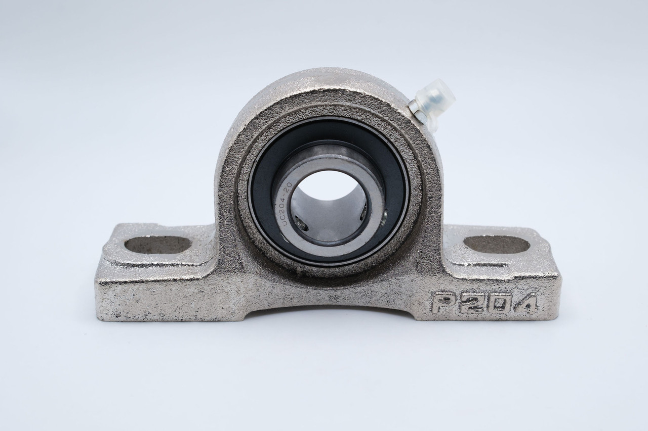 UCKP210-32 Nickel Plated Pillow Block Unit Bearing 2" Bore Front View