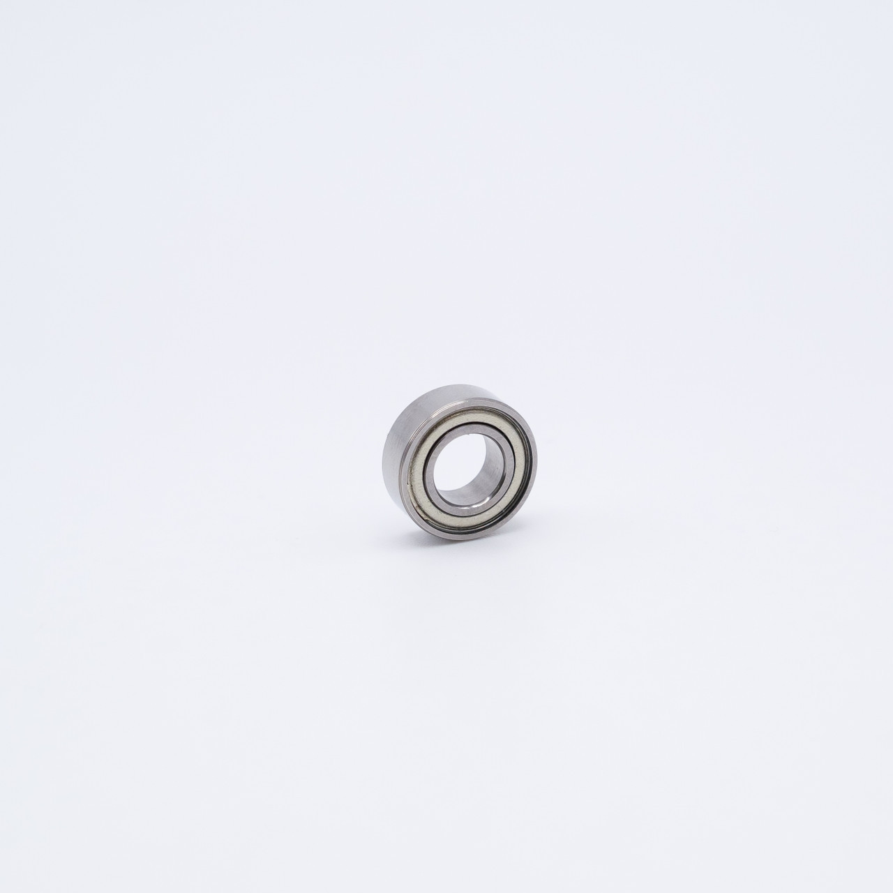 SMR83-ZZ Stainless Steel Miniature Ball Bearing 3x8x3mm Left Angled View