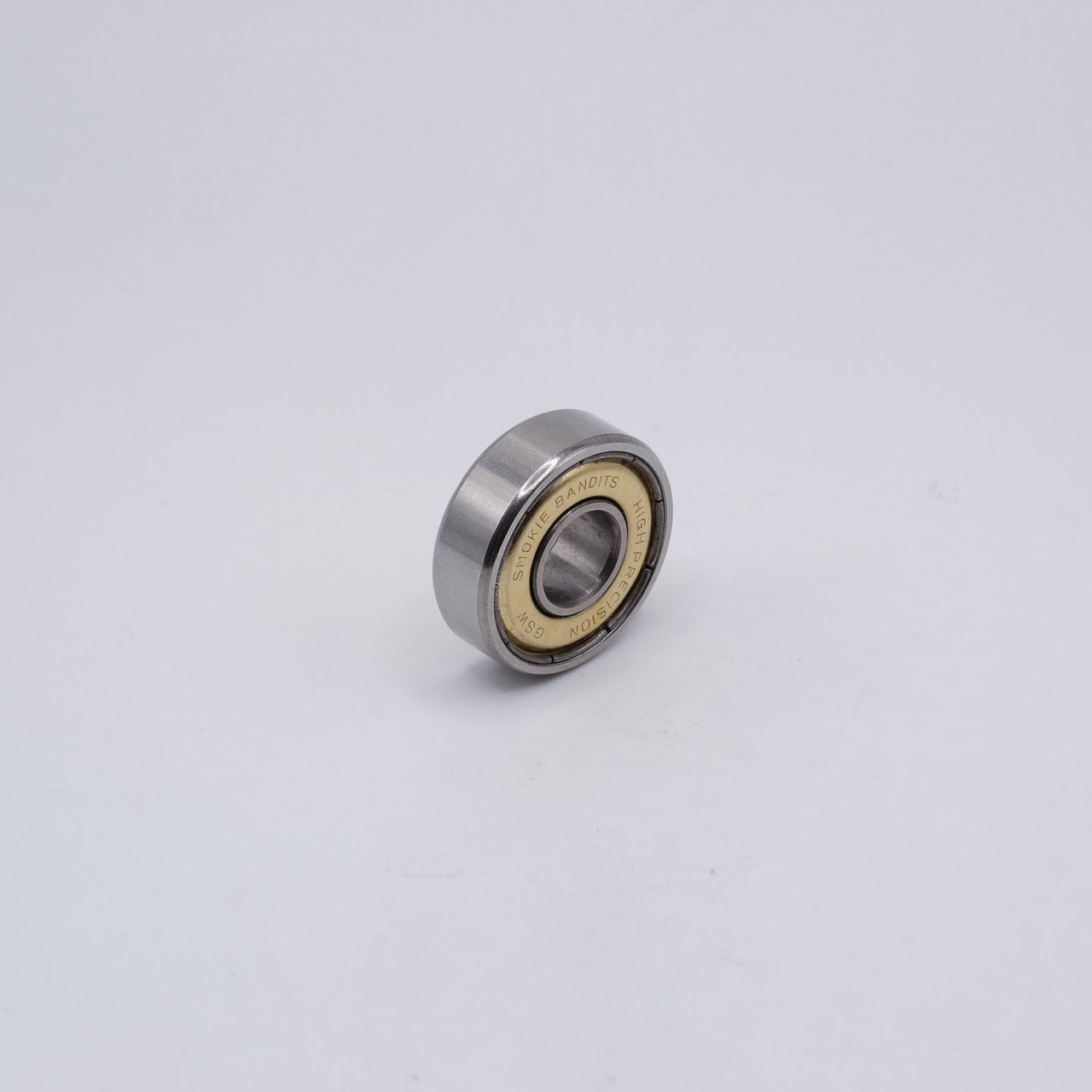 S608-2RZ-ABEC5 Miniature Ball Bearing 8x22x7mm Metal Shielded Left Angled View